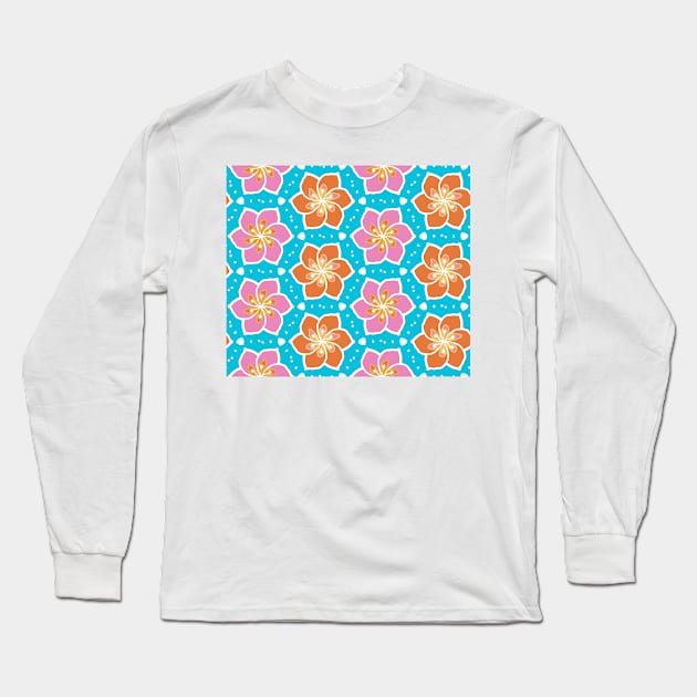 Folk Art Flowers-Brights Long Sleeve T-Shirt by Pamelandia